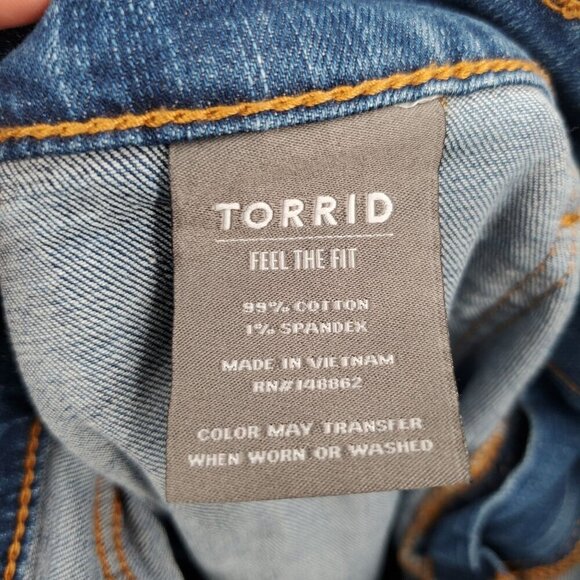 Torrid Mid Rise Faded Wash Jeans Denim Pants Women Size Plus 16R Stretch - Picture 6 of 12